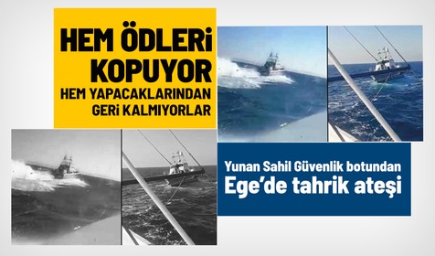 Yunan Sahil Güvenlik botundan Ege’de tahrik! Taciz edip ateş açan Yunanlar böyle kaçtı