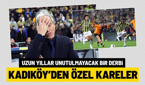 Galatasaray, Fenerbahçe'yi Kadıköy'de 3-0 yendi! İşte derbi maçtan özel kareler