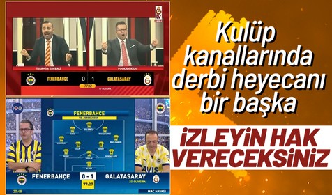 Fenerbahçe-Galatasaray derbisi kulüp televizyonlarına yansıdı! İşte o anlar...