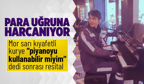 Yemek siparişi getiren kurye yeteneği ile dinleyenleri büyüledi