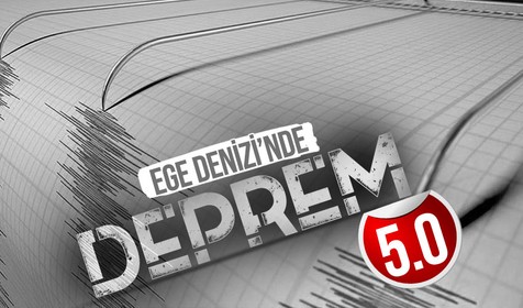 SON DAKİKA!  Ege Denizi'nde 5 büyüklüğünde deprem