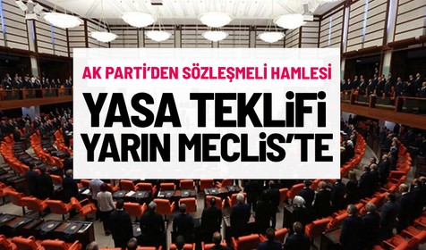 AK Parti Grup Başkanvekili Muhammet Emin Akbaşoğlu: Sözleşmeli personele kadro düzenlemesi teklifi yarın öğleden sonra TBMM'ye sunulacak