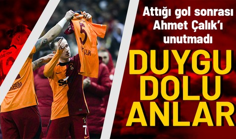 Galatasaray - Hatayspor maçında duygulandıran anlar! Kerem Aktürkoğlu gol sonrası Ahmet Çalık'ı unutmadı