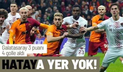 Lider Galatasaray, Hatayspor'u 4-0 yendi