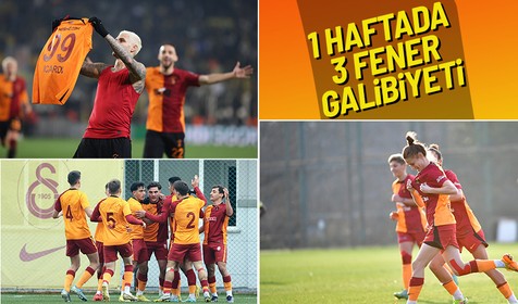 Galatasaray Fenerbahçe'yi 1 haftada 3 kez yendi