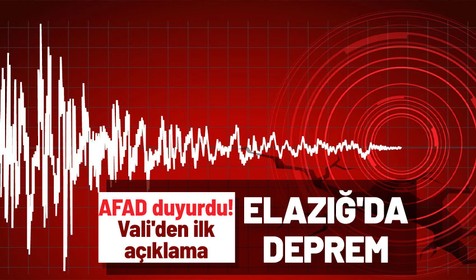 Elazığ'da 4,9 büyüklüğünde deprem! AFAD'dan açıklama