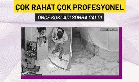 Antalya'daki hırsız ayakkabıları koklaya koklaya çaldı