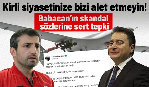 DEVA Partisi lideri Ali Babacan'ın çokça eleştirilen SİHA sözlerine Selçuk Bayraktar'dan tepki
