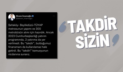 İmamoğlu'nun Sefaköy- Beylikdüzü-TÜYAP metrosu ve 300 metrobüs projesine onay çıkmadı