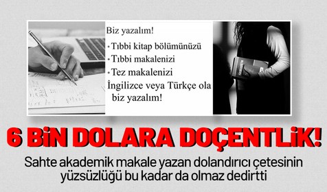 İnternetten 12 taksitle sahte akademik makale yayımlayarak binlerce emeği hiçe sayıyorlar! Doçentlik makalesi bile var