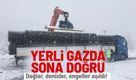 Yerli gazı vatandaşlarla buluşturmak için ekipler "zor" dinlemedi! 36 kilometrelik boru hattı dağlar, denizler aşılarak tamamlandı!