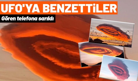 Bursa'da bu manzarayı gören telefona sarıldı! UFO görünümlü bulut pek çok ilçeden görüldü