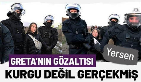 Çevre aktivisti Greta Thunberg'ın gözaltına alındığı anların kurgu olduğu iddia ediliyordu! Alman polisinden açıklama geldi