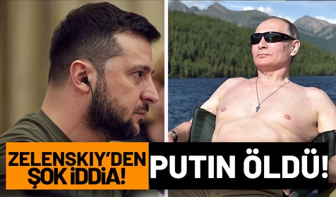 Ukrayna Devlet Başkanı Zelenskiy'den şok iddia: Putin öldü, yeşil ekran kullanıyor