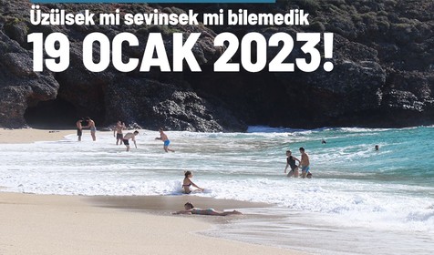 Ülke genelinde havaların soğumaması kuraklık yaratırken Alanya'da Ocak ayının güneşli havasında deniz keyfi yaşadılar