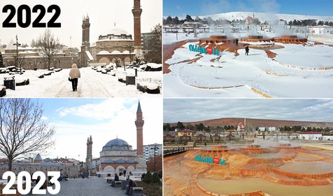 Ülkemizde kuraklık nedeniyle birçok ilimiz yağışa hasret kaldı: Geçen kış ile bu kış arasındaki fark fotoğraflarla sergilendi