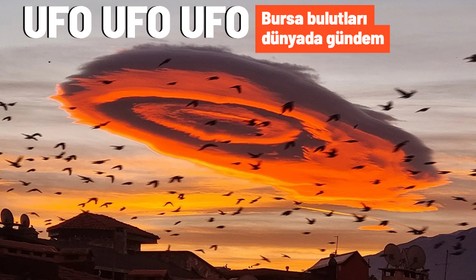 Bursa'da merceksi bulut görüldü! Dünyada gündem oldu: UFO'ya benziyor
