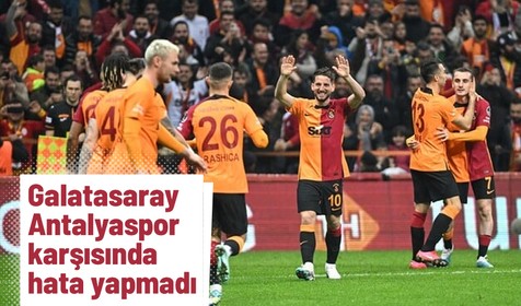 Spor Toto Süper Lig'in 20. haftasında Galatasaray Antalyaspor'u 2-1 mağlup etti
