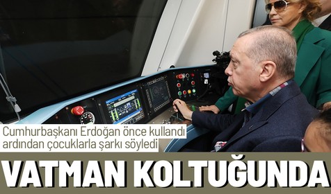 Cumhurbaşkanı Recep Tayyip Erdoğan, Kağıthane - İstanbul Metrosu test sürüşünü yaptı