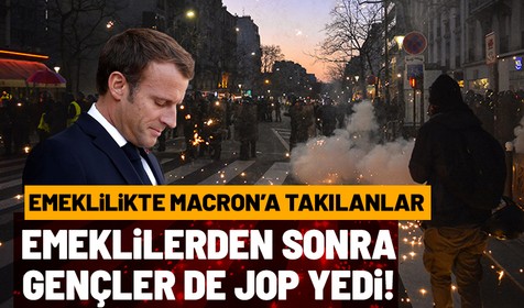 Fransa'da emeklilik reformu protesto edilmeye devam ediyor! Gençlik örgütü üyeleri eylem yaptı