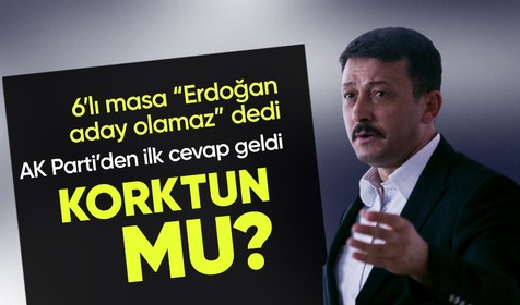 AK Parti Genel Başkan Yardımcısı Hamza Dağ, 6'lı masanın Cumhurbaşkanı Erdoğan ile ilgili açıklamasına yanıt verdi