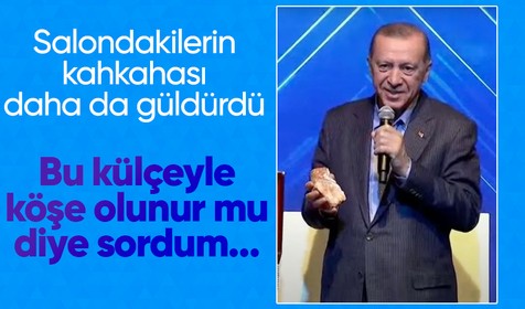 Cumhurbaşkanı Recep Tayyip Erdoğan'ın GÜBRETAŞ'a ait altın madeni sahasında yaptığı espri kahkahalara boğdu