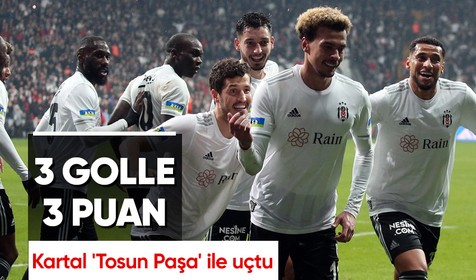 Süper Lig'in 21. haftasında Beşiktaş, evinde Alanyaspor'u 3-0 mağlup etti