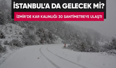 İzmir'de başlayan kar yağışıyla sokaklar beyaza büründü