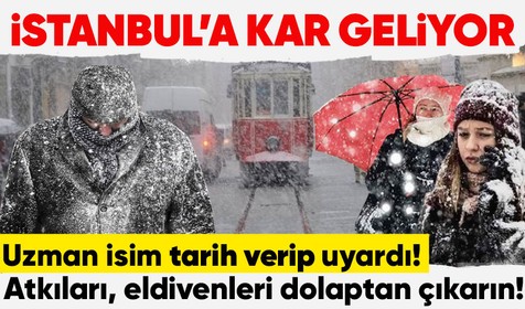 Meteoroloji'den herkesin beklediği uyarı geldi! İstanbul'a kar geliyor! Tarih verildi: Atkıları, bereleri çıkarın! İşte haftalık hava durumu