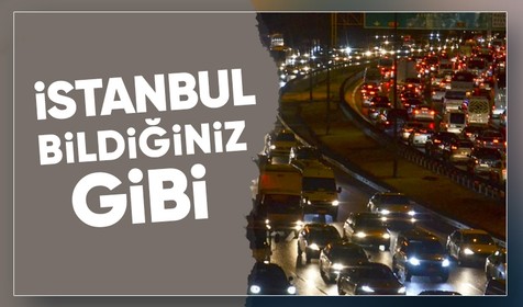 Haftanın ilk gününde İstanbul'da mesai saatinin bitiminin ardından bazı bölgelerde trafik felç