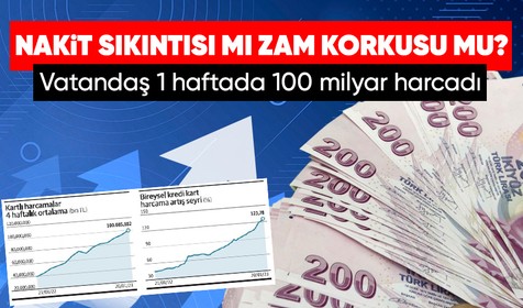 Nakit sıkıntısı mı zam korkusu mu? Vatandaş 1 haftada 100 milyar TL'lik kredi kartı harcaması yaptı