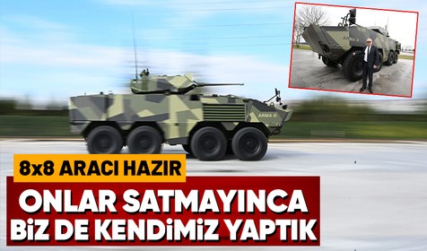 Türk savunma sanayisi umut veriyor: Yerli motorlu ilk 8x8 aracı göreve hazır