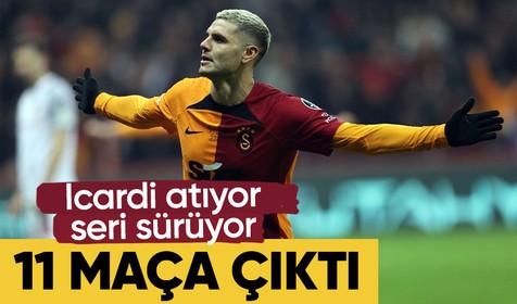 Galatasaray, konuk ettiği HangiKredi Ümraniyespor'u Abdülkerim Bardakçı ve Mauro Icardi'nin golleriyle 3-2 mağlup etti