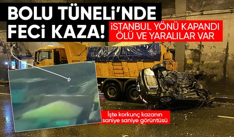 SONDAKİKA: Bolu Dağı Tüneli'nde 4 aracın karıştığı zincirleme kaza: 1 ölü