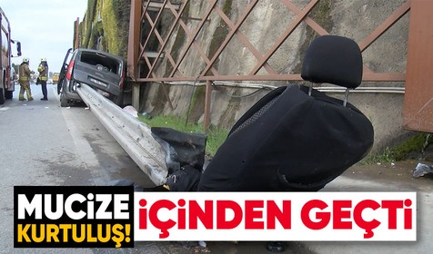 Mucize kurtuluş: Maltepe'de direksiyon hakimiyetini kaybeden sürücü bariyerlere girdi! Aracın koltuğu...