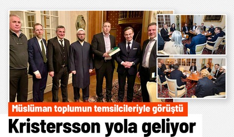 İsveç Başbakanı Ulf Kristersson skandal Kur'an-ı Kerim yakılması olayından sonra Müslüman toplumun temsilcileriyle görüştü
