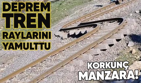 Kastamonu merkezli depremlerin şiddeti tren raylarını yamulttu