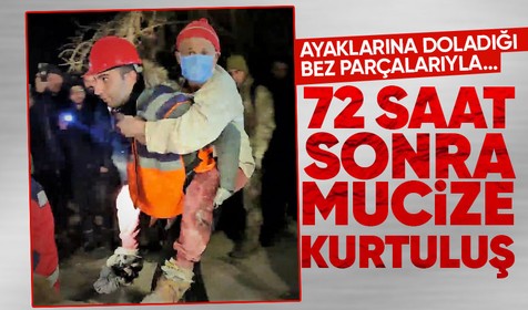 72 saat sonra mucizevi kurtuluş! Hatay'da enkazda mahsur kalan adamı ayağına bağladığı bez parçaları kurtardı