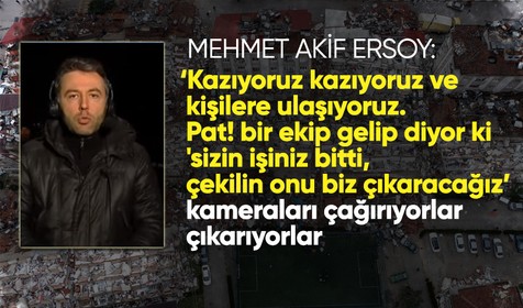 Mehmet Akif Ersoy Habertürk'te depremde son durum bilgilerini aktarırken çarpıcı bir iddiada bulundu