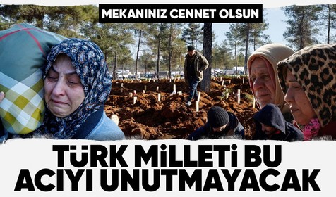 Türk halkının içi yanıyor! Kahramanmaraş merkezli depremde vefat eden depremzedeler toprağa veriliyor