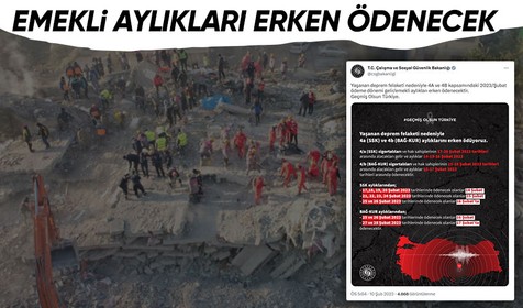 Çalışma ve Sosyal Güvenlik Bakanlığı emekli aylıklarının erken ödeneceğini açıkladı