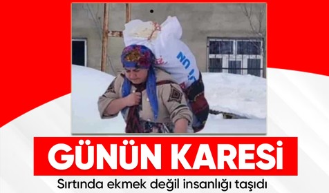 Hakkari Şemdinli'de bir yardımsever depremzedeler için pişirdiği ekmekleri sırtında taşıdı