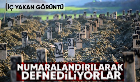 Hatay'ın Antakya ilçesinde deprem mezarlığı oluşturuldu: Cenazeler numaralandırılarak defnediliyor
