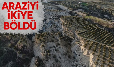 Kahramanmaraş merkezli depremlerin ardından Hatay'da 30 metre derinliğinde yarık oluştu