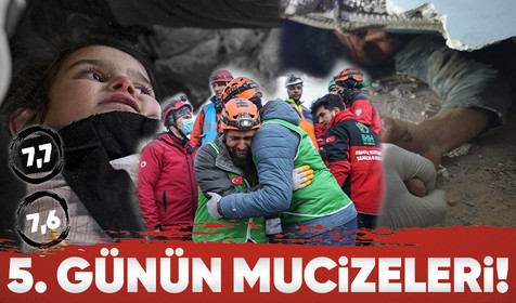 Merkez üssü Kahramanmaraş'ta meydana gelen depremin ardından 5. günde enkaz altından kurtarılan mucizeler...