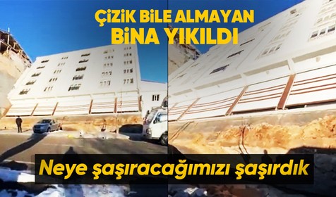Neye şaşıracağımızı şaşırdık! Çizik bile almayan bina yıkıldı çünkü temeli yoktu