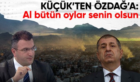 Gazeteci Cem Küçük Zafer Partisi lideri Ümit Özdağ al bütün oylar senin olsun dedi