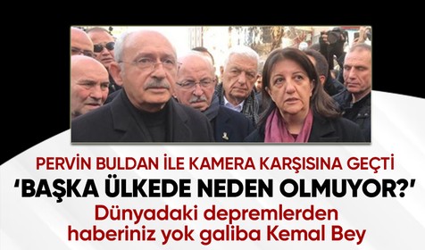 HDP'li Pervin Buldan ile birlikte açıklamalarda bulunan CHP Genel Başkanı Kemal Kılıçdaroğlu: Depremi çok fazla büyütüp sıyrılmaya çalışıyorlar