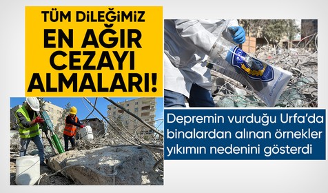 Şanlıurfa'da deprem sonrası yapılan incelemeler yıkımın nedenini gözler önüne serdi: İlk incelemelere göre ciddi malzeme kusurları tespit ettik