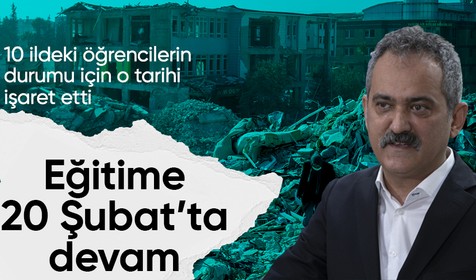 SON DAKİKA: Milli Eğitim Bakanı Mahmut Özer: 71 ilde eğitim 20 Şubat'ta başlıyor
